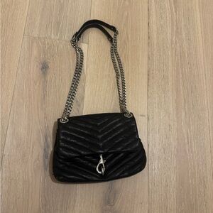 Rebecca Minkoff Black Quilted Chain Shoulder Bag